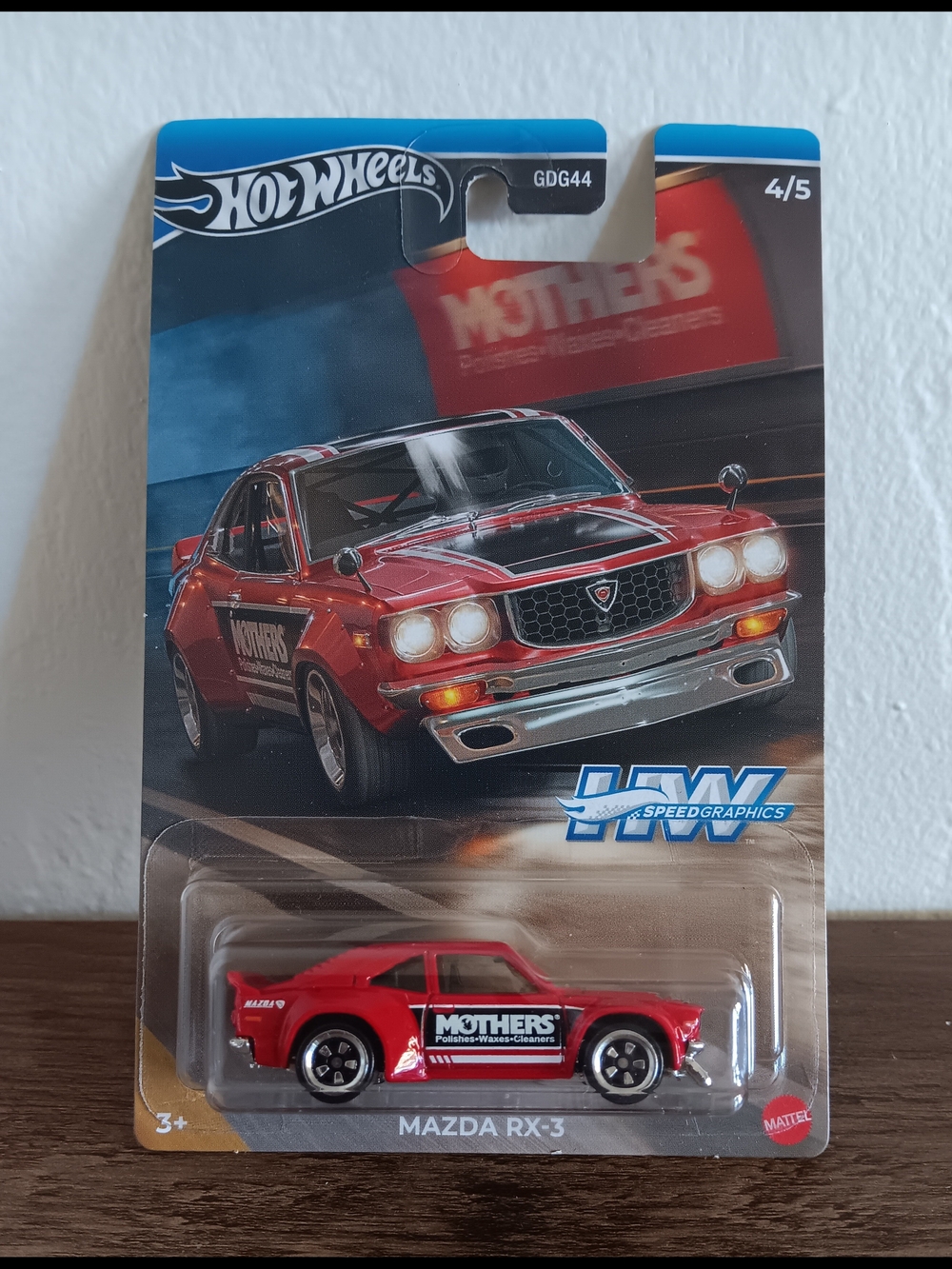 Hot Wheels Mazda RX-3 Speed Graphics Red